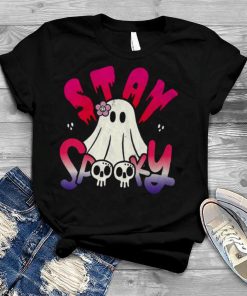 Purple Pink Funny Halloween Stay Spooky shirt
