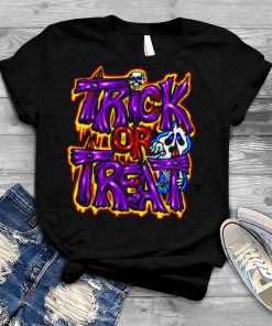 Purple Text Art Trick Or Treat Halloween shirt