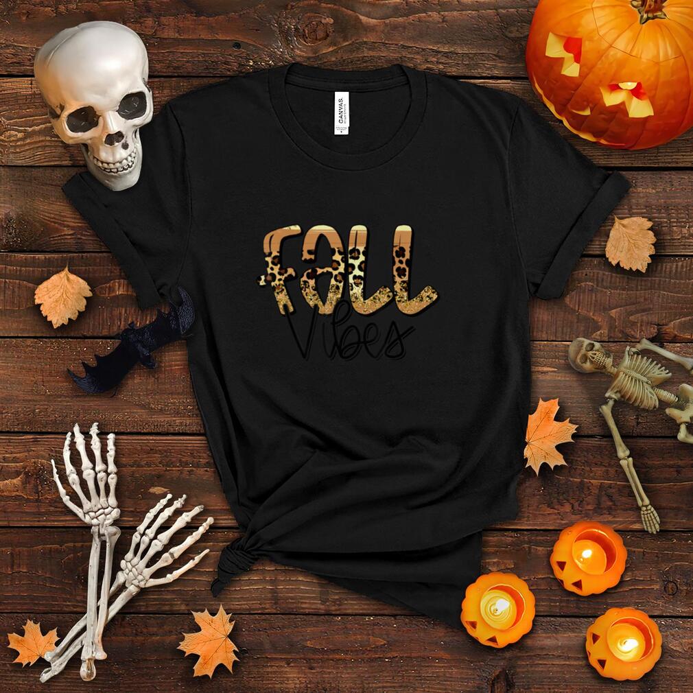 Retro Fall Vibes Glitter Leopard Halloween Fall Thanksgiving T Shirt Retro Fall Vibes Glitter Leopard Halloween Fall Thanksgiving T Shirt