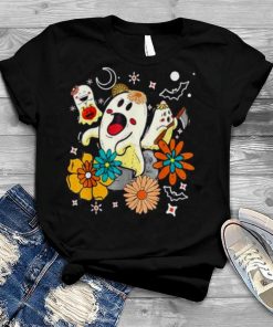 Retro Floral Halloween Ghost Shirt shirt