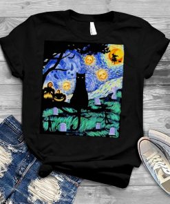 Scary Night Cat Halloween Shirt