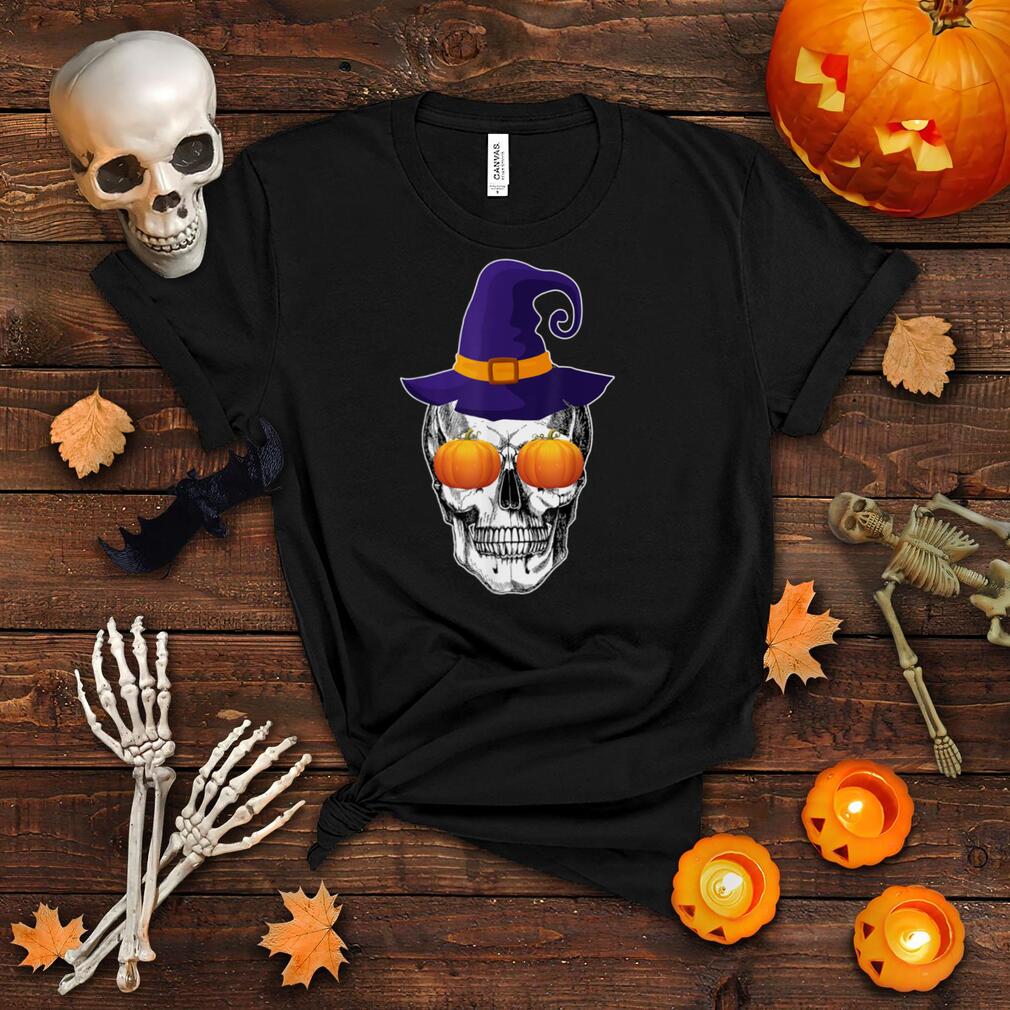 Scary Skull Halloween Costume Witch Hat Pumpkin Glasses T Shirt Scary Skull Halloween Costume Witch Hat Pumpkin Glasses T Shirt