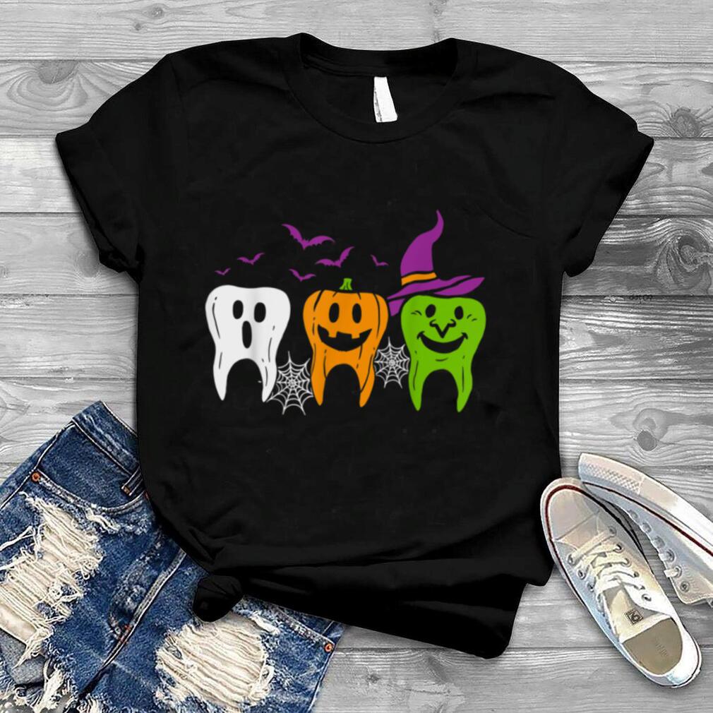 Scary Teeth Costume Ghost Pumpkin Witch Bat Halloween Dental T Shirt Scary Teeth Costume Ghost Pumpkin Witch Bat Halloween Dental T Shirt
