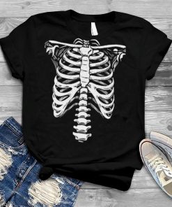 Skeleton Rib Cage Jumbo Print Novelty Halloween shirt