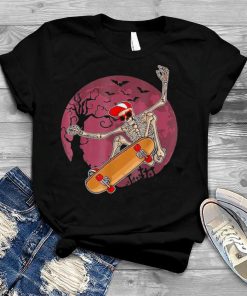 Skeleton Skater Skateboard Halloween Shirt