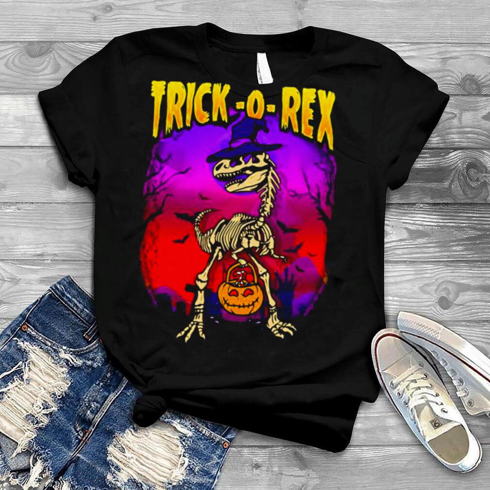 Skeleton Trick Or Treat Tyrannosaurus Rex Boys Halloween Illustration shirt Skeleton Trick Or Treat Tyrannosaurus Rex Boys Halloween Illustration shirt