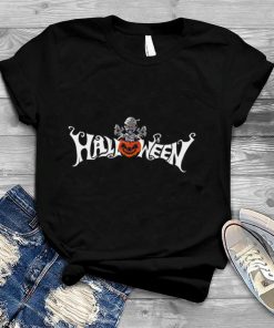 Skeleton With Angry Pumpkin Halloween shirt