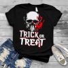 Skull Blood Trick Or Treat Halloween Illustration shirt