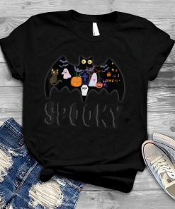 Spooky Bat Halloween Ghost Scary Scene Design Men Women Kids T Shirt