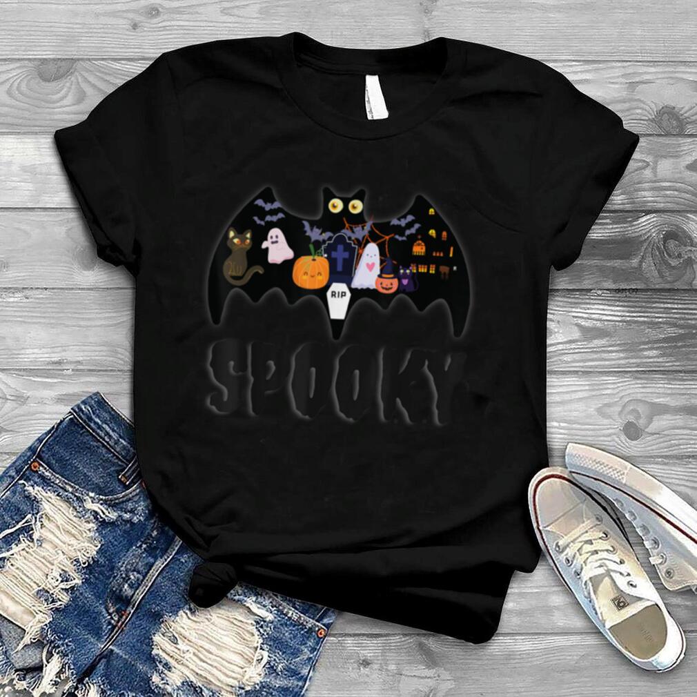Spooky Bat Halloween Ghost Scary Scene Design Men Women Kids T Shirt Spooky Bat Halloween Ghost Scary Scene Design Men Women Kids T Shirt