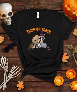Spooky Garbage Raccoon Possum Rat Trick Trash Art Halloween T Shirt