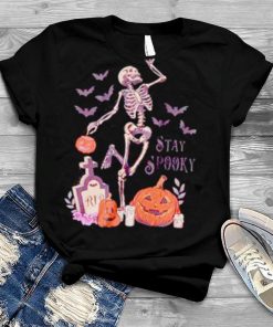 Stay spooky Halloween skeleton shirt