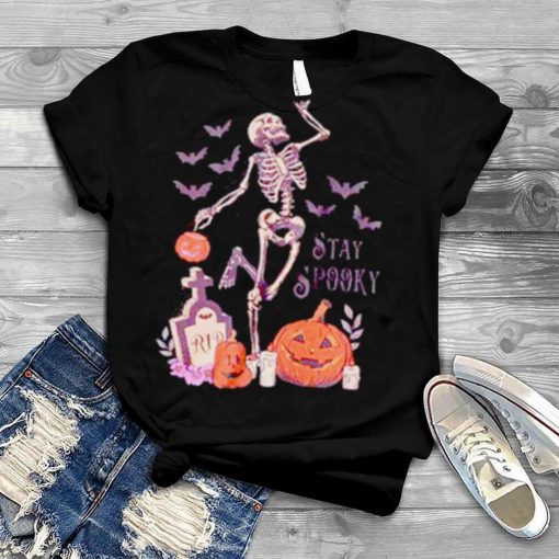 Stay spooky Halloween skeleton shirt