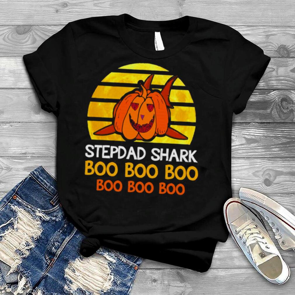 Stepdad Shark Boo Pumpkin Halloween Stepdad Vintage Shirt Stepdad Shark Boo Pumpkin Halloween Stepdad Vintage Shirt