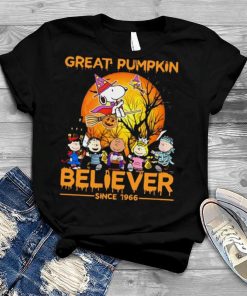 The Peanuts Snoopy Great Pumpkin Believer Since 1966 Charlie Brown Halloween Shirt