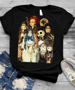 Tim Burton Films Characters Spooky Halloween Theme shirt
