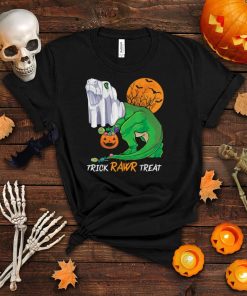 Trick Rawr Treat Dinosaur Trex Boys Toddler Halloween Kids T Shirt