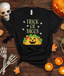 Trick or Treat Taco Food Halloween Shirts Pumpkin Tee