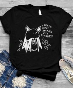 Trick or treat animals with kindness bat Halloween T shirt