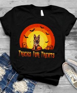 Tricks for treats german Shepherd Halloween shirt