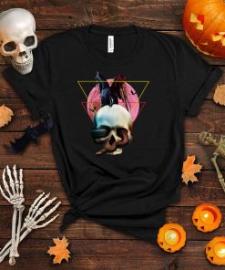 Vaporwave Skull Crow Raven & Snake Halloween Aesthetic Art T Shirt
