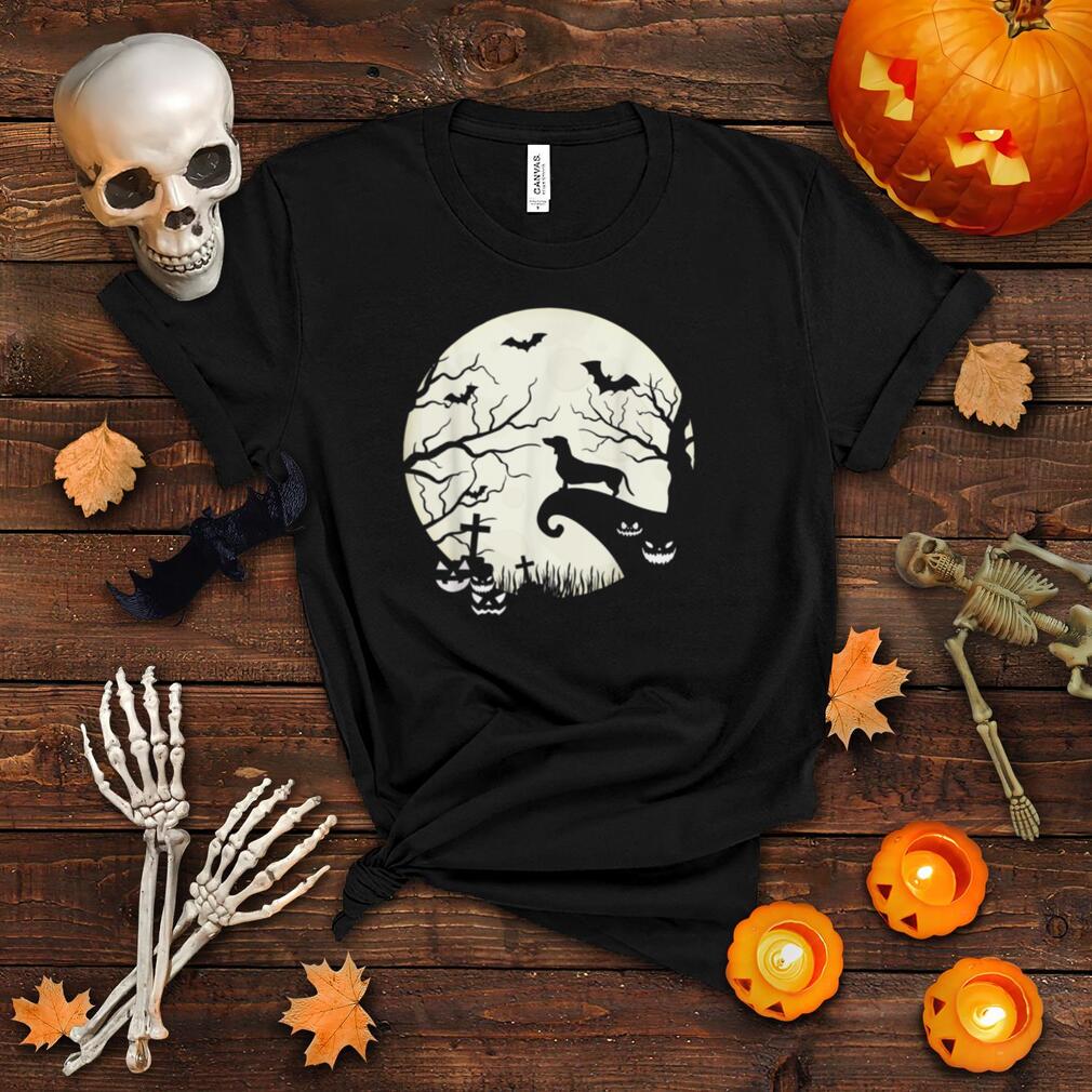 Weenie Dog And Moon Dachshund Halloween Pumpkin T Shirt Weenie Dog And Moon Dachshund Halloween Pumpkin T Shirt