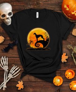 Whippet Dog Scary And Moon Funny Halloween Costume T Shirt