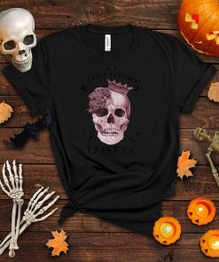 Zero Fcks Given Gothic Skull Rose Halloween Skeleton T Shirt