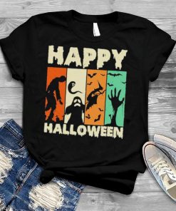 Zombie Ghost Bat Happy Halloween Trending Shirt