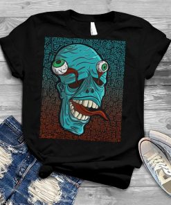 Zombie Head Cool Design Halloween Horror Movie Zombie Frankenstein shirt
