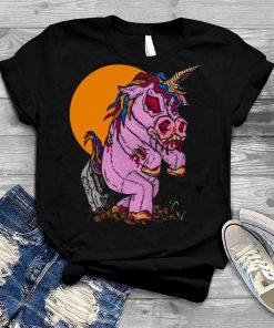 Zombie Unicorn Toy Full Moon Spooky Halloween Shirt
