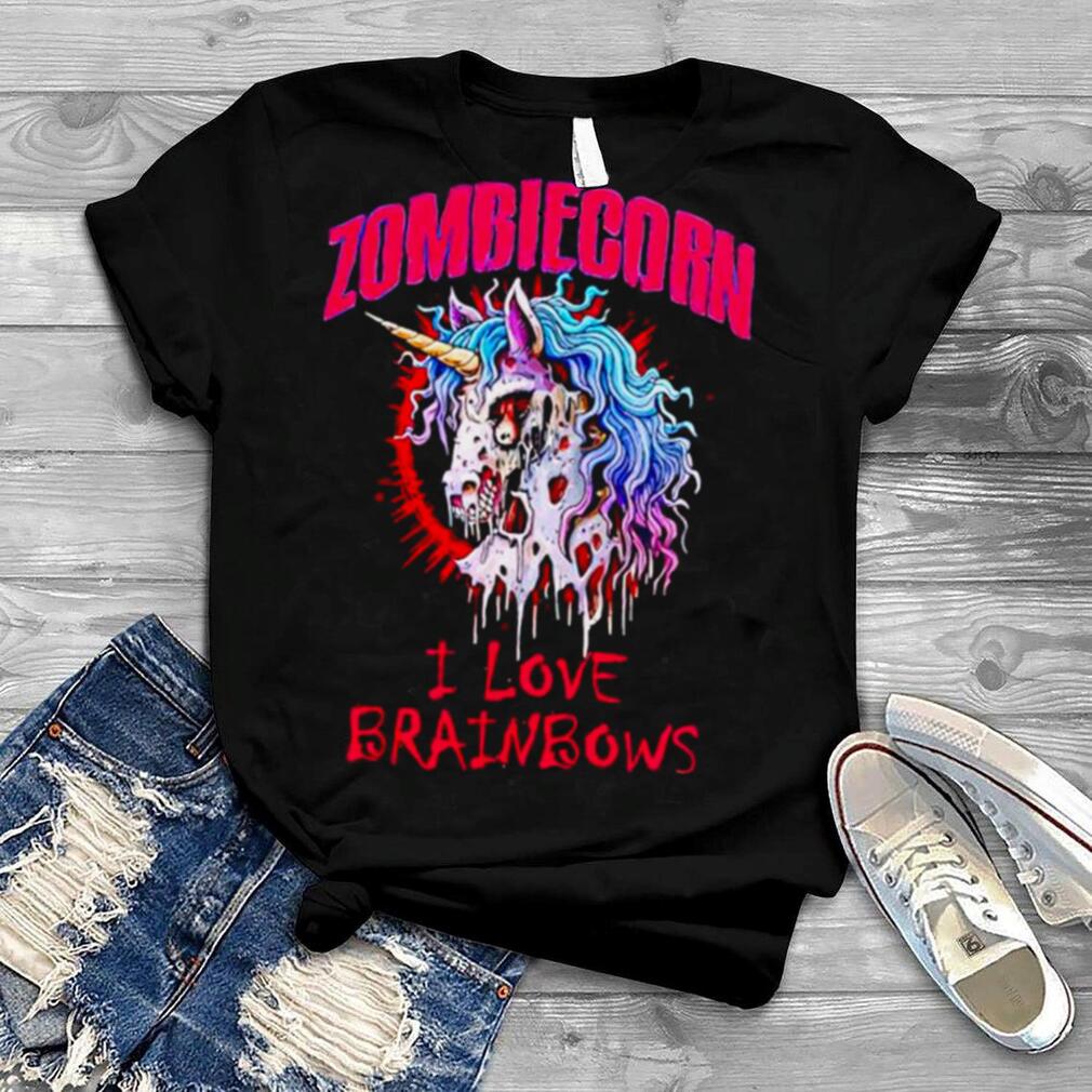 Zombiecorn I love brainbows Halloween shirt Zombiecorn I love brainbows Halloween shirt