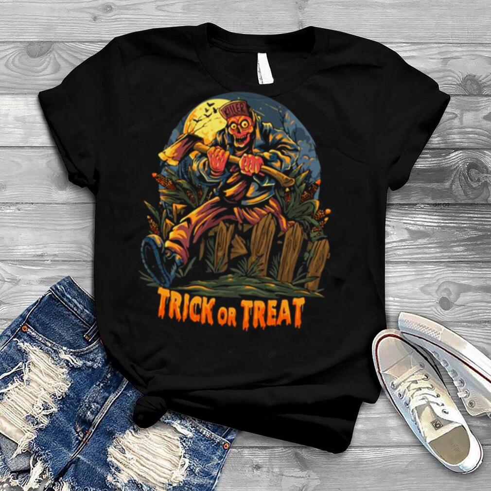 Zombies Carrying Axes Going To A Party Event Jumping Over Wooden Fences In The Corn Garden Halloween Spooky Night shirt Zombies Carrying Axes Going To A Party Event Jumping Over Wooden Fences In The Corn Garden Halloween Spooky Night shirt