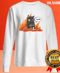 A Cat Drinking Coffee Meme, A Cat Drinking Coffee, Cat On Caffeine Shirt