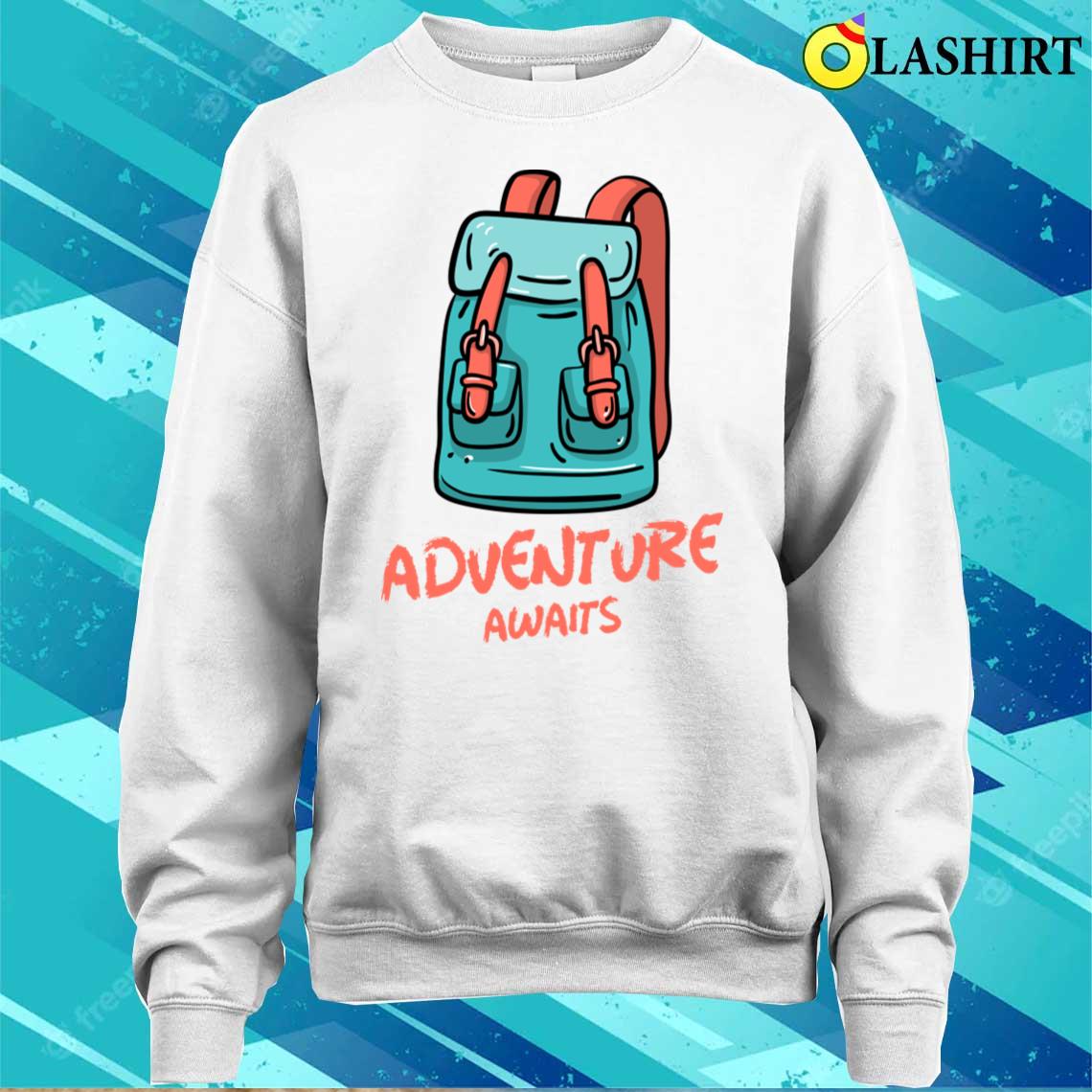 Adventure T-shirt, Adventure Awaits Outdoor Camping And Hiking T-shirt Adventure T-shirt, Adventure Awaits Outdoor Camping And Hiking T-shirt