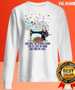 And Into The Sewing Room Floral Sewing Machine Shirt