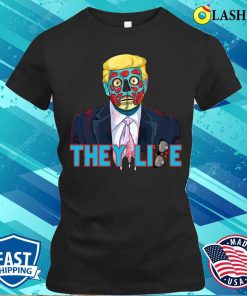 Anti Trump Shirt, They Lie Cartoon Alien Zombie Trump Shirt