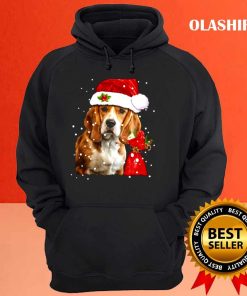 Beagle Dog With Santa Hat Christmas Xmas Dog Lover Shirt 3