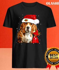 Beagle Dog With Santa Hat Christmas Xmas Dog Lover Shirt 4