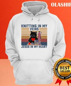 Black Cats Knitting In My Veins Jesus In My Heart Shirt 2 Black Cats Knitting In My Veins Jesus In My Heart Shirt 3