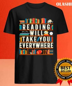 Book America Football Reading Will Take You Everywhere Shirt 3 Book America Football Reading Will Take You Everywhere Shirt 4