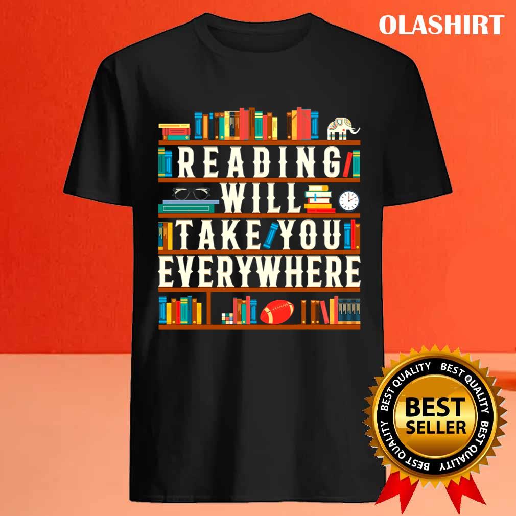 Book America Football Reading Will Take You Everywhere Shirt Book America Football Reading Will Take You Everywhere Shirt