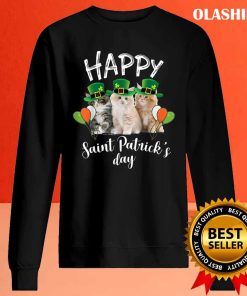 Cat St Patricks Day Shirt Kitty Kitten Sunglasses Shamrock T-shirt