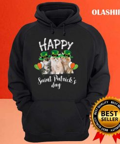 Cat St Patricks Day Shirt Kitty Kitten Sunglasses Shamrock T shirt 3