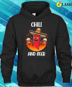 Chili And Beer Funny Spicy Food Gift T shirt 3