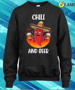 Chili And Beer Funny Spicy Food Gift T shirt 4