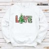 Christmas Tree Love Christmas Western Cowhide T-shirt