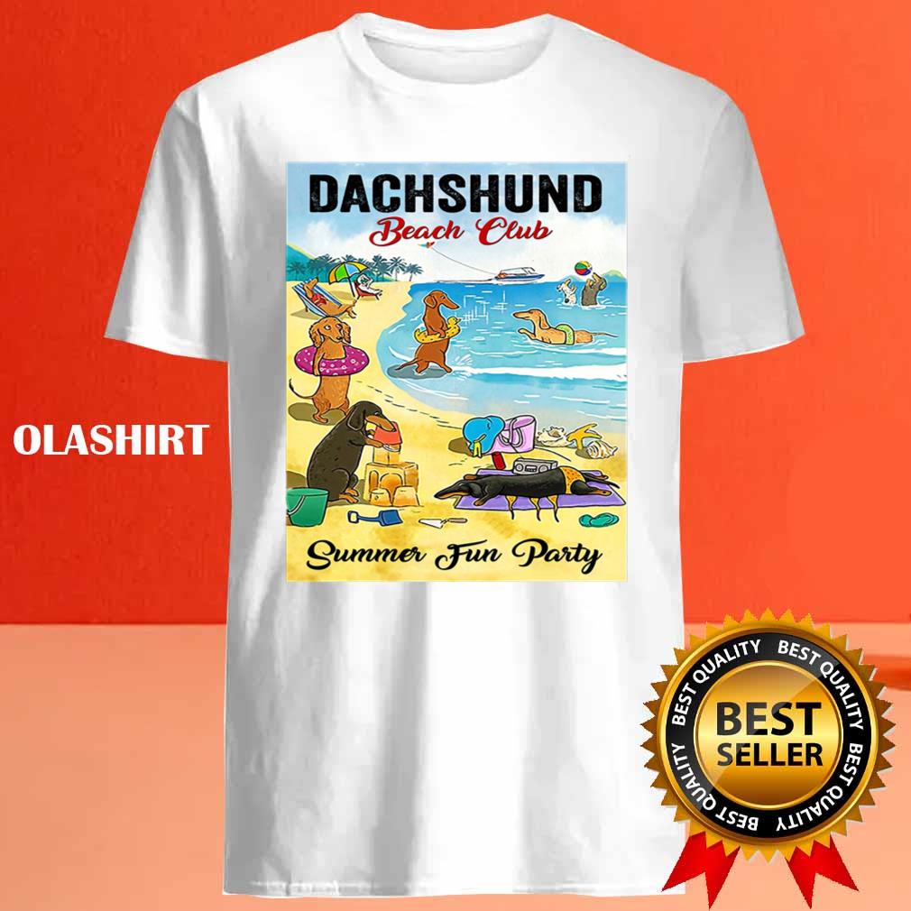 Dachshund Bear Club Summer Fun Party Shirt Dachshund Bear Club Summer Fun Party Shirt