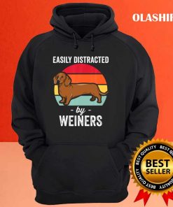 Dachshund Easily Distracted By Wieners Vintage Shirt 3