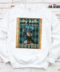 Dachshund Lady Why Hello Sweet Cheeks Have A Seat Shirt Dachshund Lady Why Hello Sweet Cheeks Have A Seat Shirt